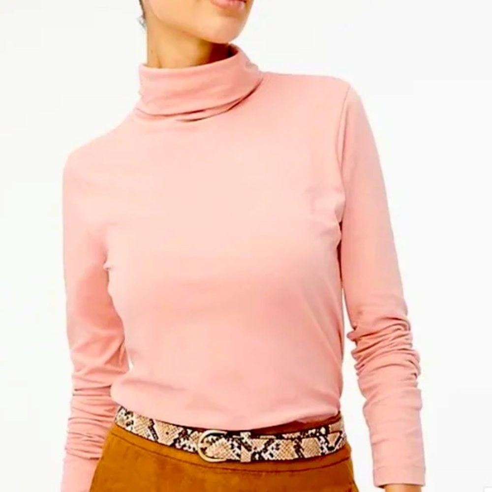 J Crew Tissue Turtleneck dusty pink 3X